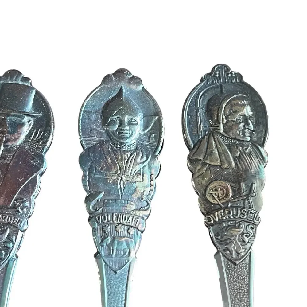 Sola Pleet Spoons Set of 6 in Box Nederland Netherlands Demitasse Unpolished